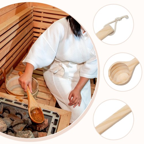 Sauna ladle ergonomic handle - ladle,