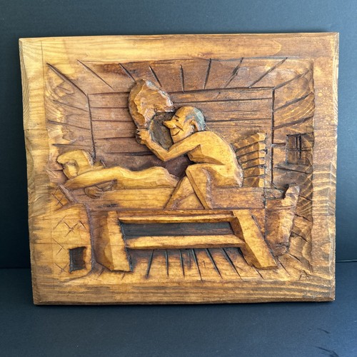 Vtg finnish sauna wood - sauna, carving