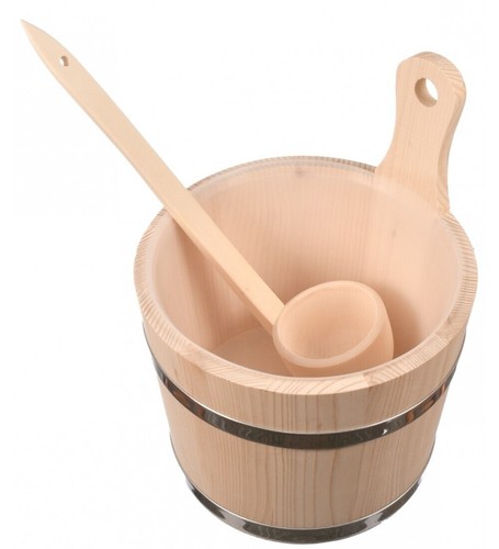 Large wooden sauna - bucket, 5l