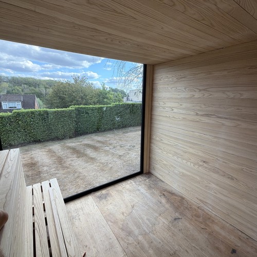 Outside sauna room - outside,