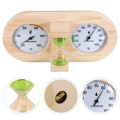 Wood sauna thermometer - wood,