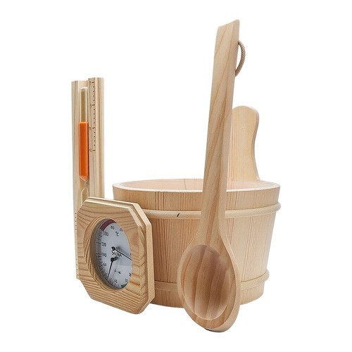 Piece sauna kit pine wood - 4-piece,
